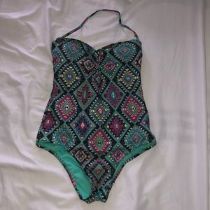 Multicolored One Piece Swimsuit